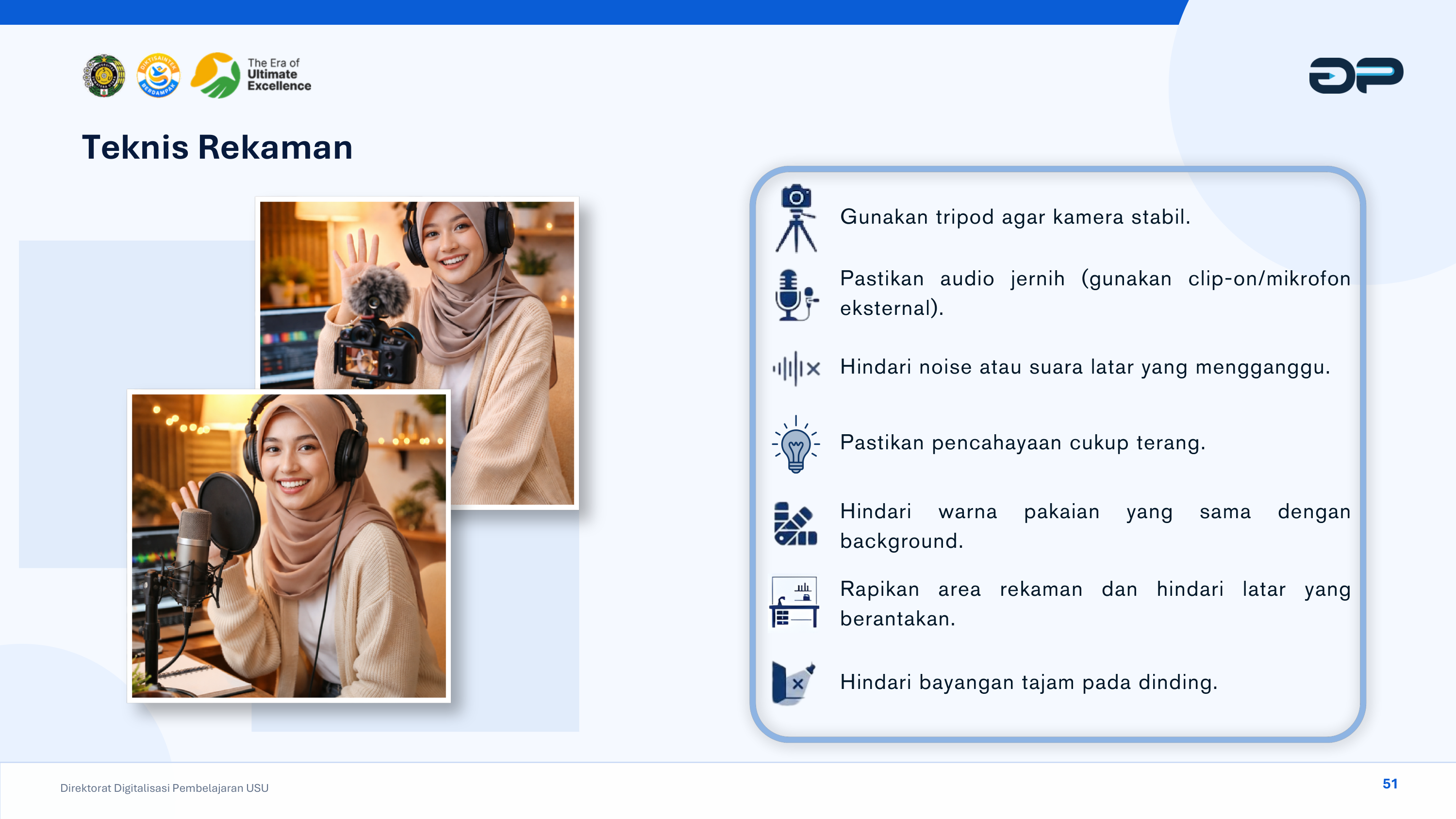 Checklist Teknis Rekaman Studio DitDP USU