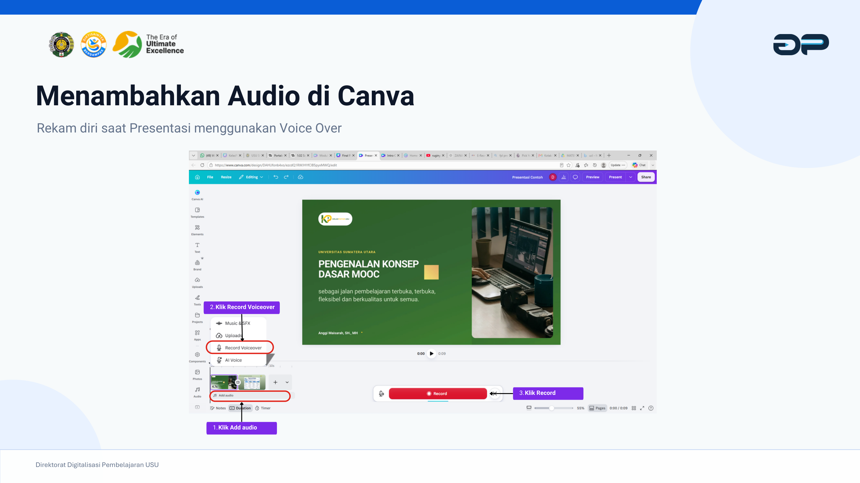 Fitur Canva Merekam Voiceover Langsung