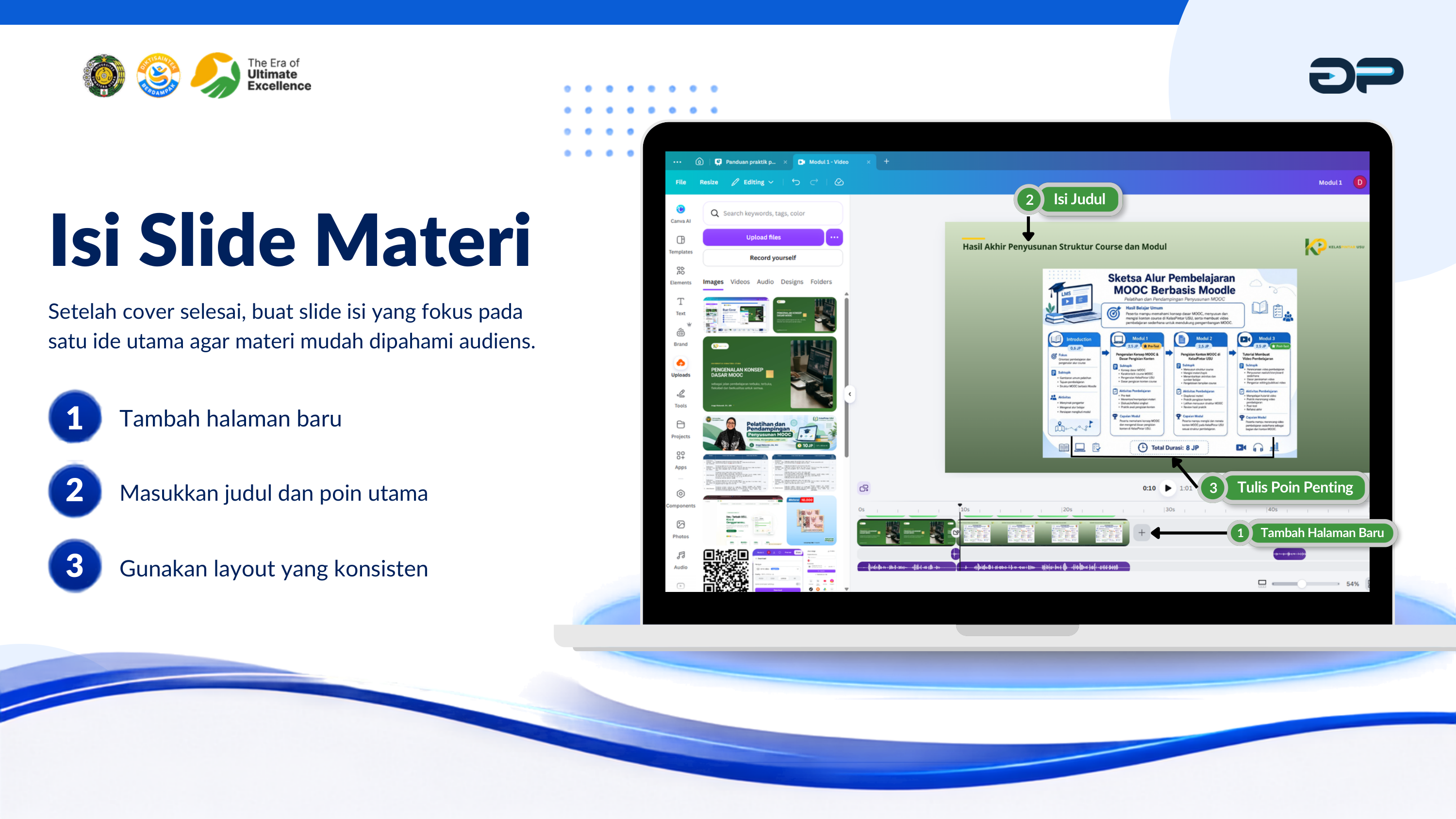 Panduan Visual Canva: Menata Slide Konten Materi