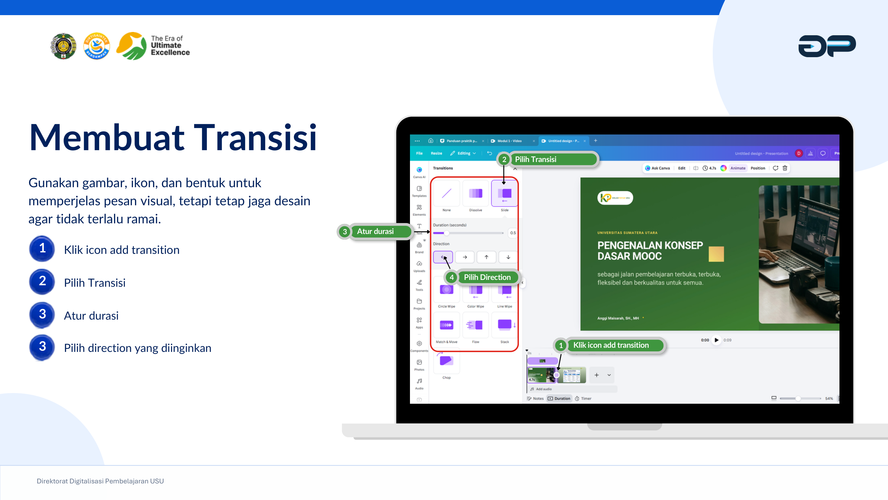 Panduan Canva: Pengaturan Transisi Slide