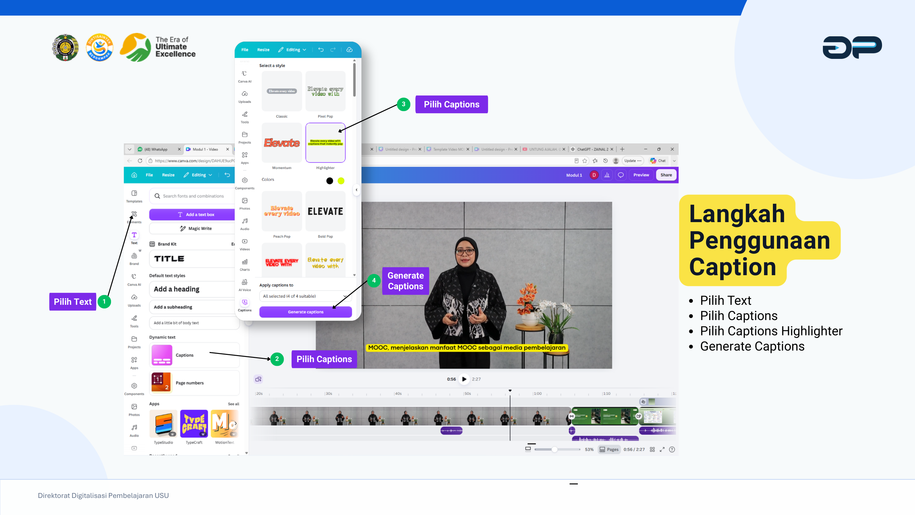 Membuat Subtitle Otomatis di Canva Video