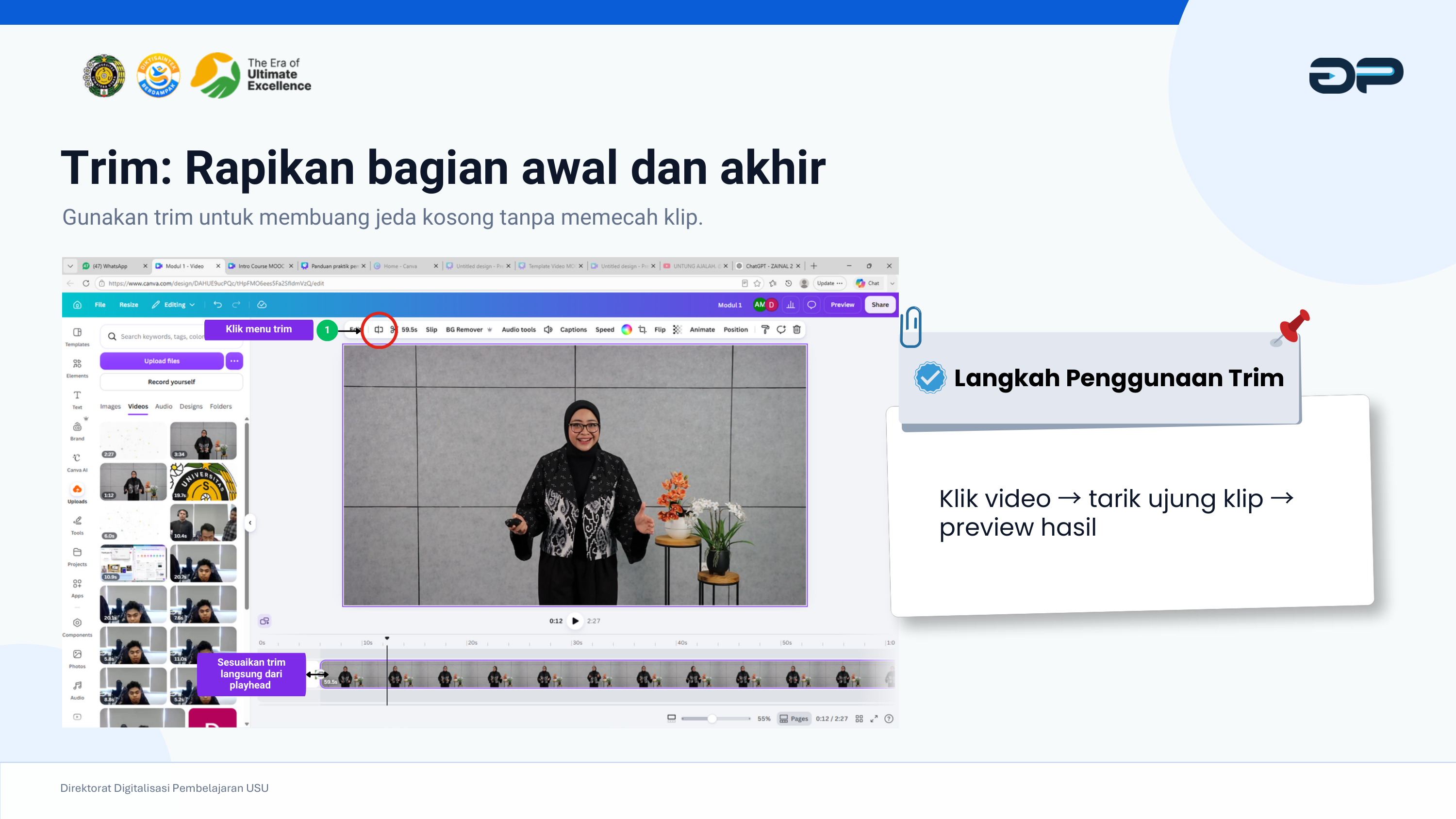 Fitur Trim Memotong Jeda Awal dan Akhir