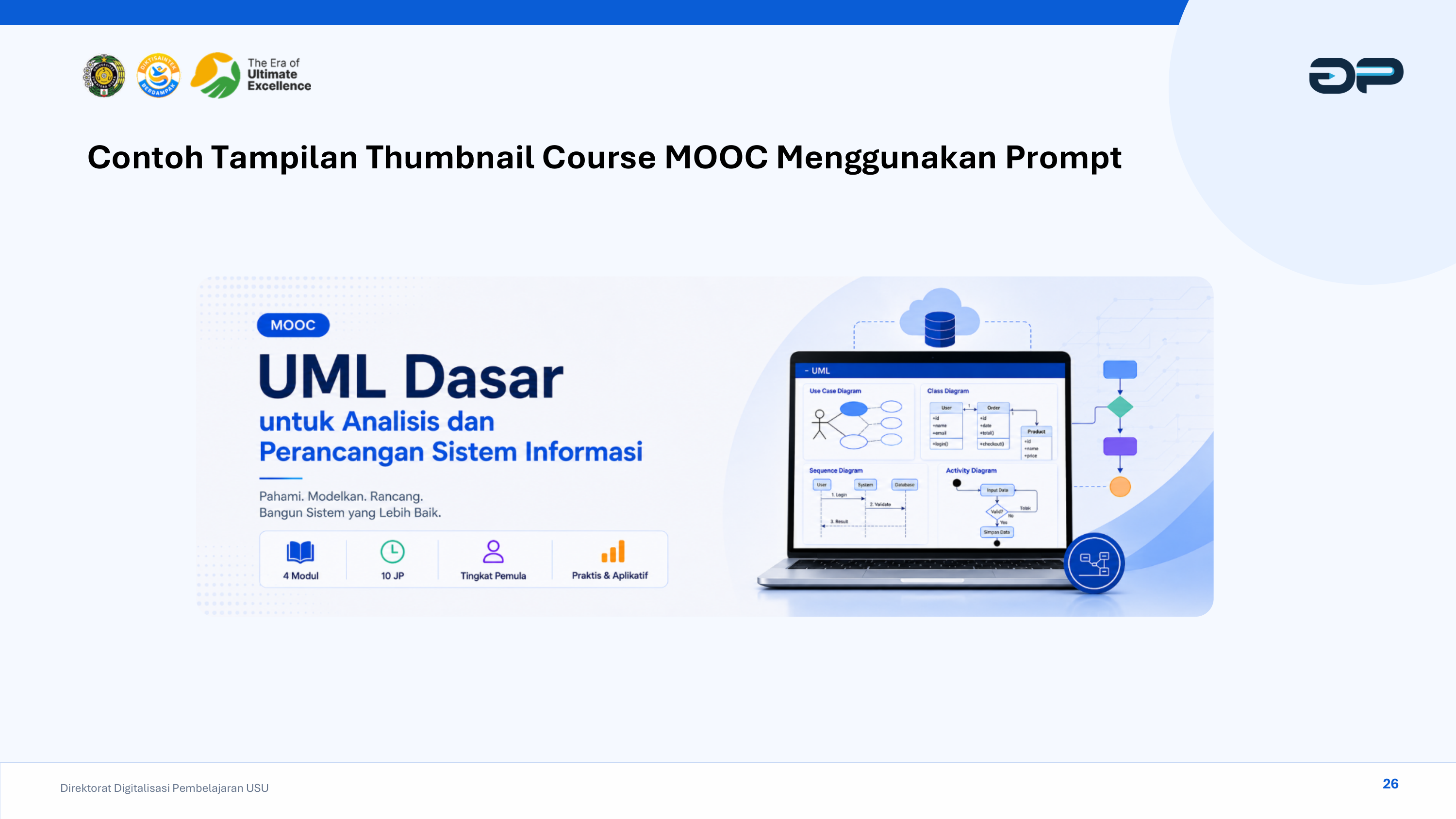 Contoh Referensi Desain: Tampilan Banner Header Kursus (1050 × 280 px)